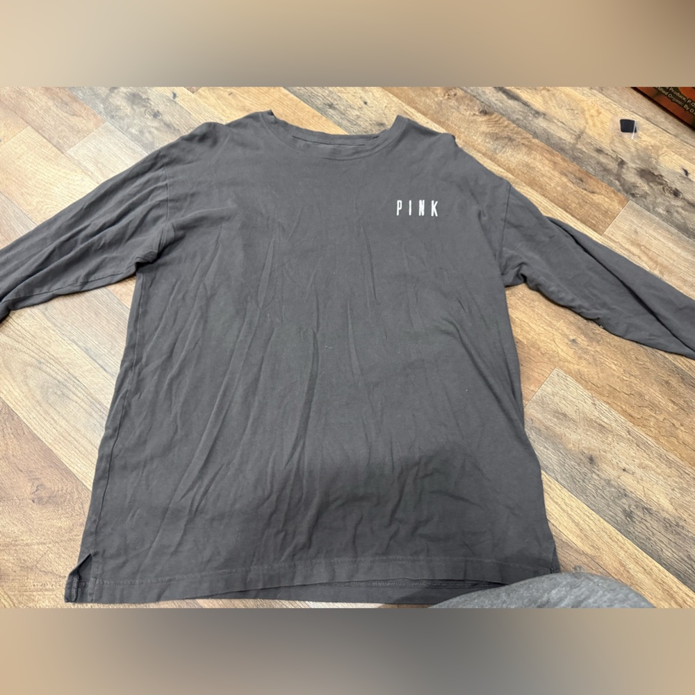PINK Victoria's Secret Black Long Sleeve Tee